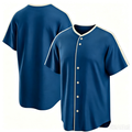 Button-up Short Sleeve Blue with White Trim