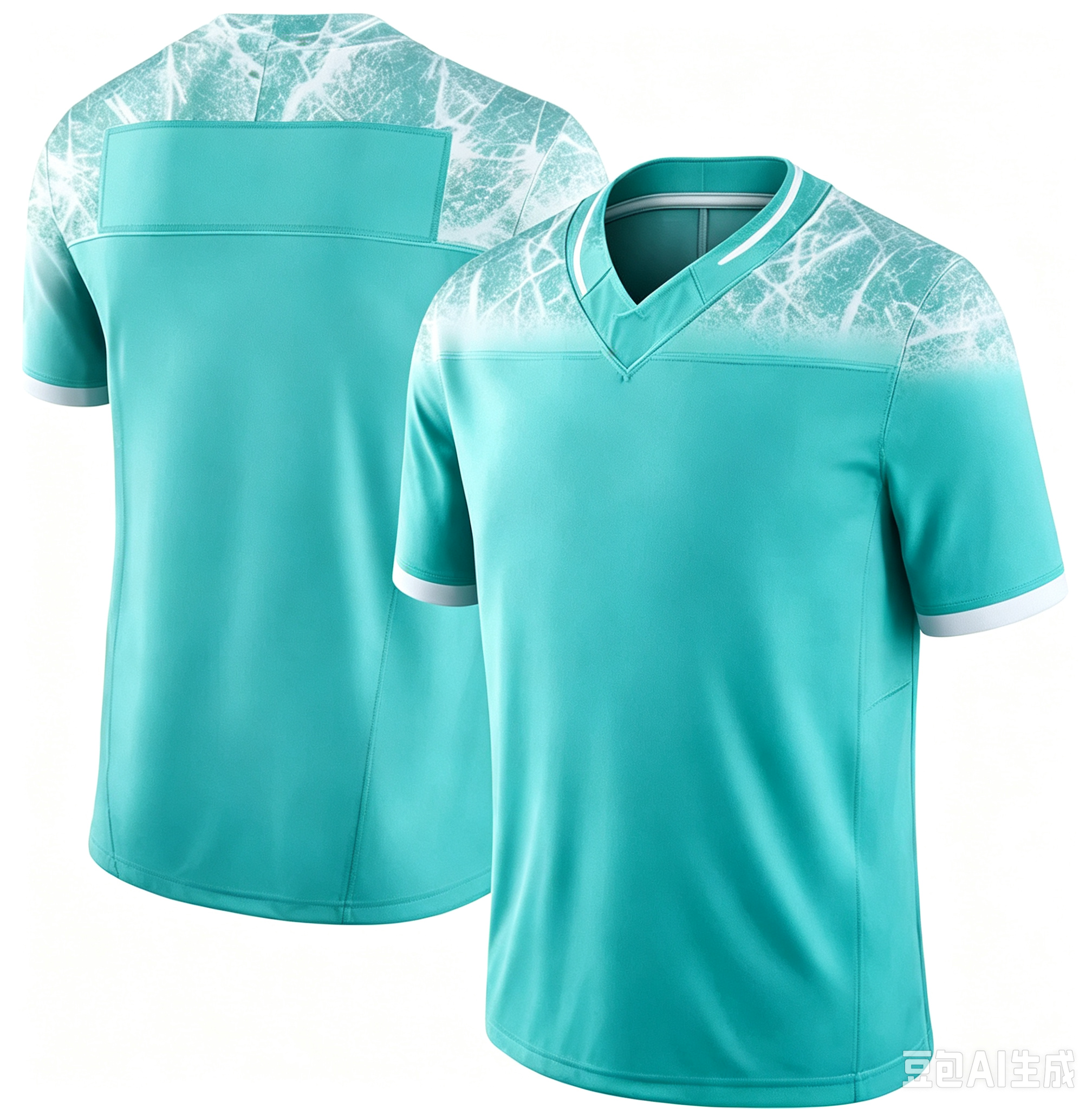 Short Sleeve Royal Blue with White Patterns